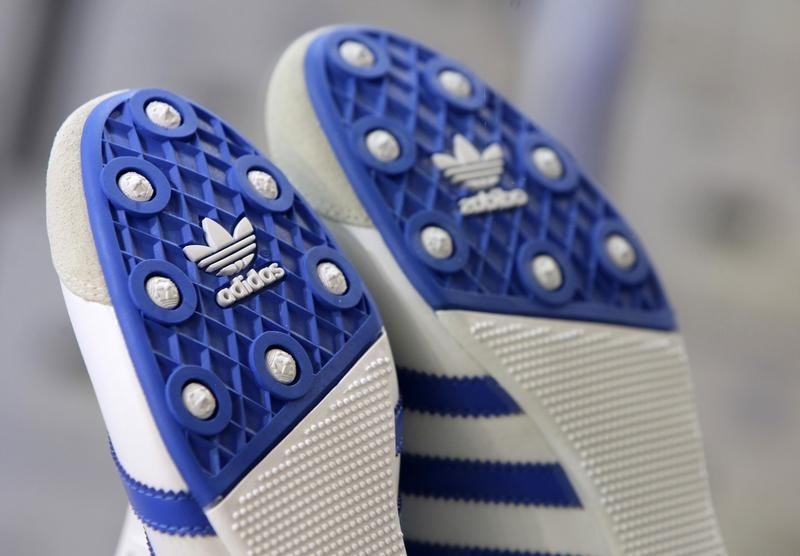 &copy; Reuters.  Adidas (ADDYY) gains after outlook boost